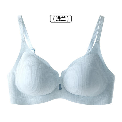 【暗纹锦氨文胸】暗纹锦氨文胸无痕凉感内衣透气无钢圈固定杯女生胸罩 商品图6