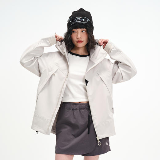 LUCKY DEER/幸运鹿春季时尚男女款软壳衣防风防水保暖复合外套 商品图2