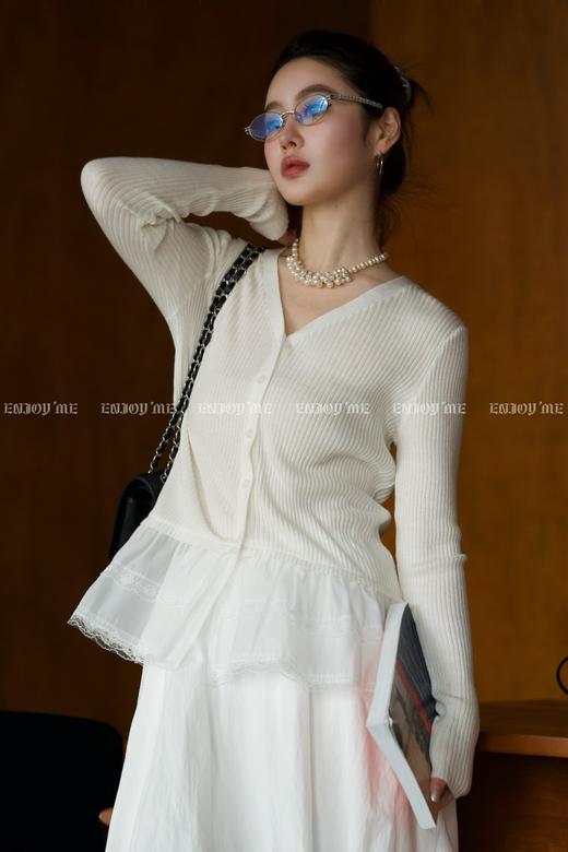 【门店同款】ENJOY春季“盐貌似糖”蕾丝拼接针织衫 161897699 商品图8