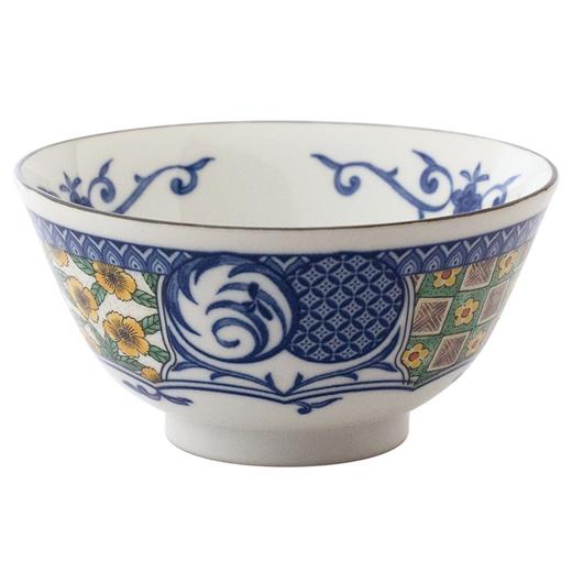 日本进口MARUSAN KONDO蓝染小纹茶泡饭碗22850蓝色(黄彩) 商品图0