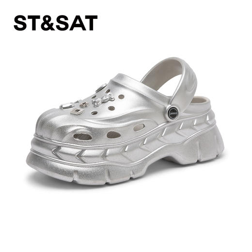 星期六防滑百搭厚底极光贝壳洞洞鞋SSD2110F3N 商品图13