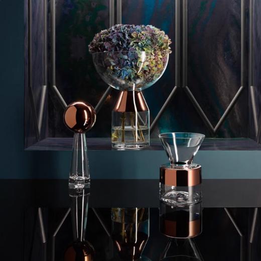 TomDixon手工吹制玻璃镀铜花瓶现代简约家用创意新房子乔迁礼物tank 商品图3