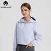 LUCKY DEER/幸运鹿女防泼水黑胶帽檐短款upf50+防晒衣 商品缩略图7