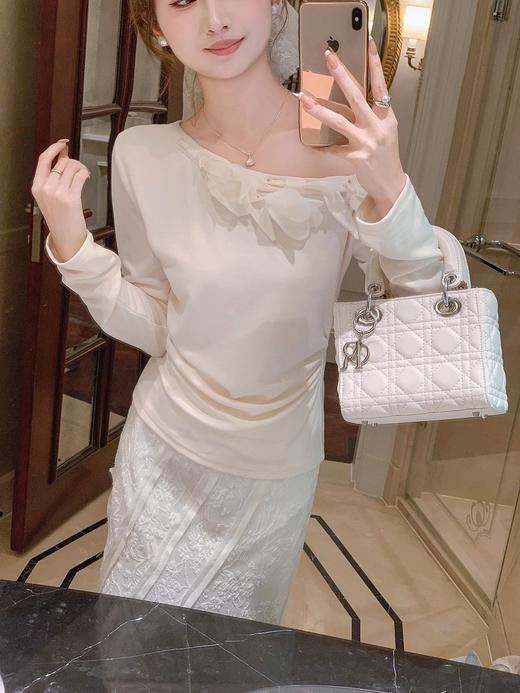 张心子【温柔涟漪】春夏温柔风一字肩气质显瘦上衣 U2502019 商品图3