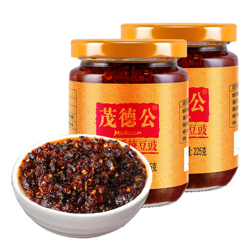 茂德公香辣阳江豆豉酱农家自制下饭菜拌饭酱拌面酱辣椒酱225g*2瓶 商品图0