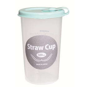 日本进口小久保工业所带盖吸管杯薄荷色