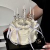 【白雪堡垒】纯白裱花复古生日蛋糕 商品缩略图0