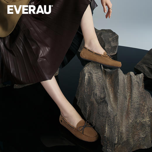 EVERAU 经典莫奈花园的缤纷朦胧梦幻多色春款女鞋豆豆鞋EA1011 商品图9