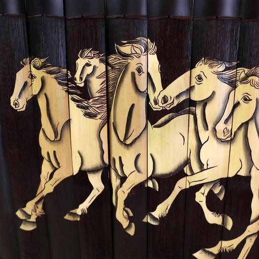 48cm八骏图°竹雕画简书 商品图1