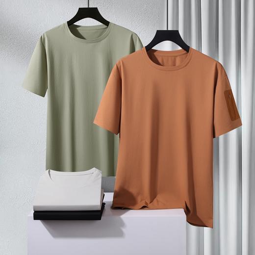 【DTH】大依优型大码圆领短袖T恤加肥加大肥佬休闲宽松运动胖子上衣男士 商品图5