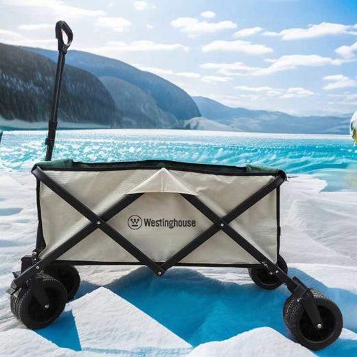 西屋户外小拉车露营车折叠拉快递野营儿童拖车野餐营地车摆摊 营地车+折叠桌板_MN01C 商品图3