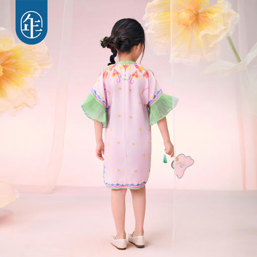 年衣童装女童旗袍连衣裙2025新款国风新中式女孩公主金玉年年旗袍 商品图4