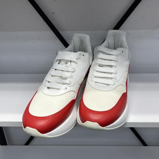 Alexander McQueen 男士系带低帮厚底增高拼色皮革休闲板鞋 商品图2