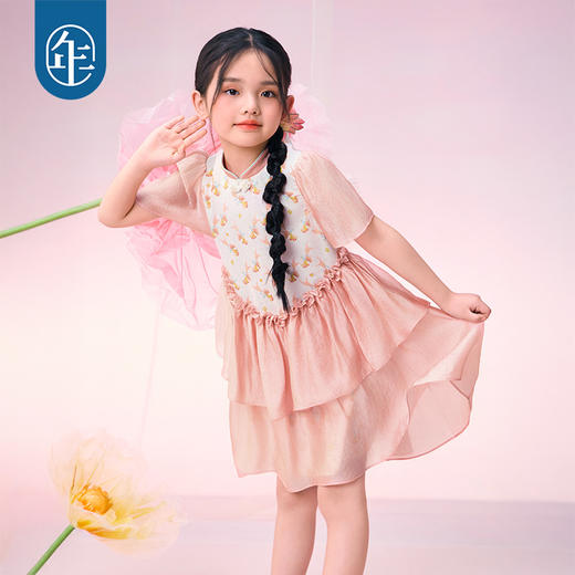 年衣童装新中式女童旗袍2025夏季新款儿童中国风改良版如鱼得水连衣裙 商品图4