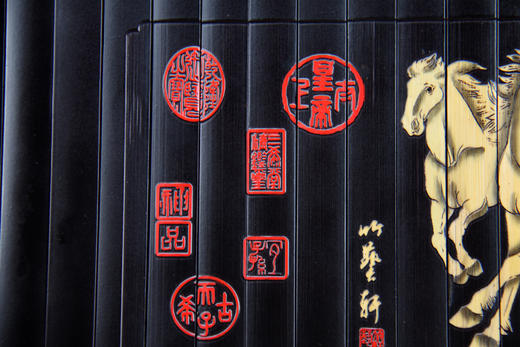 24cm常规水墨五牛/八骏竹简画系列 商品图10