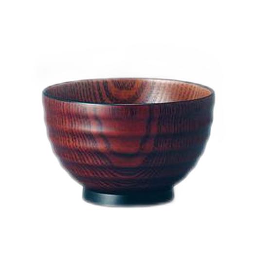 日本进口石田木制大碗 天目目纹 商品图0