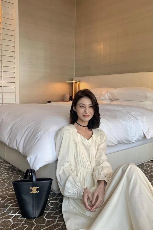 L.Fleuri 法式气质压褶连衣裙 17891 商品图6