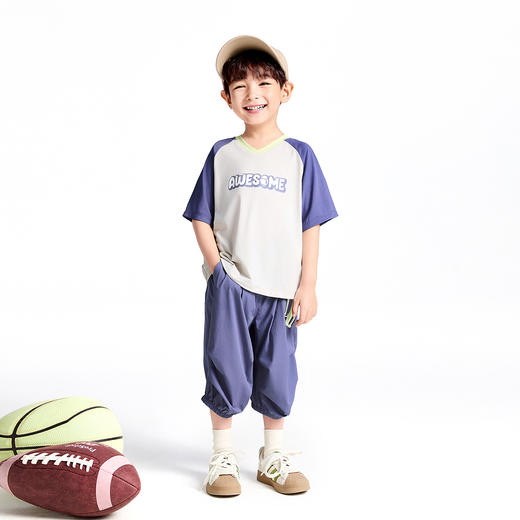 男童圆领短袖针织衫夏季新款安奈儿童装实体店同款XB521605 商品图3