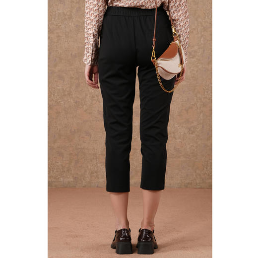 乔万尼简约修身显瘦黑色裤子EM3F323 商品图4