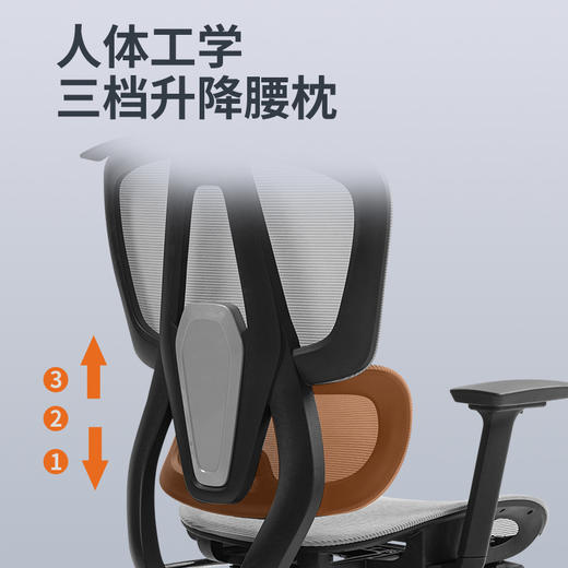 【巨舒适！3D腰靠升降+8D头枕+3D扶手】优兰森人体工学椅，腰背支撑顶JI，多维度调节无死角，升级直145°后仰，透气座椅舒舒适适，办公娱乐两相宜！ 商品图3