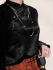 盛唐牡丹 |黑色真丝竹子纹偏襟上衣 商品缩略图2