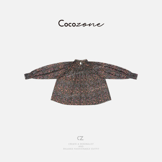 COCO ZONE 2025法式复古碎花撞色设计感衬衫CD2A0436 商品图1