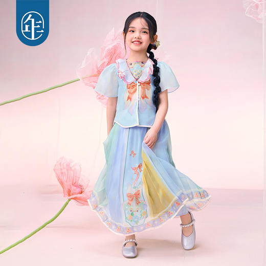 年衣童装女童套装2025春夏新款古装儿童如鱼得水马面裙套装 商品图2