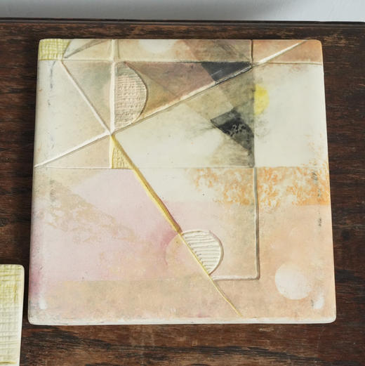 美国中古抽象手绘瓷板画 商品图5