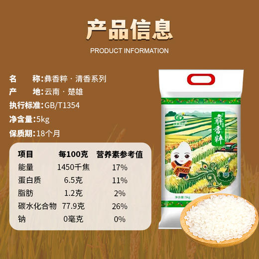 彝香粹 楚粳49号香米清香系列香米5kg 商品图3