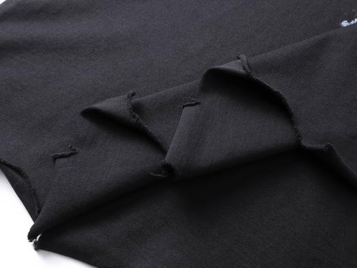 点此购买 巴黎世家男女款直喷洗水磨烂破坏做旧下摆手工打磨短袖T恤 LL 311831 商品图9