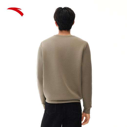 安踏简约套头衫卫衣男士春季新款修身圆领长袖运动上衣152517702S 商品图3