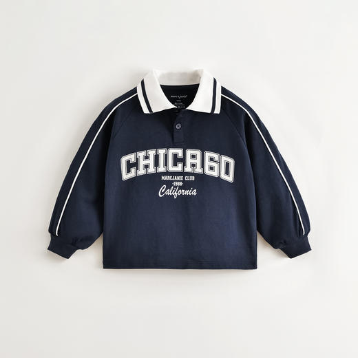 马克珍妮男童休闲学院POLO领T恤 儿童上衣2025年春装新款250083 商品图2