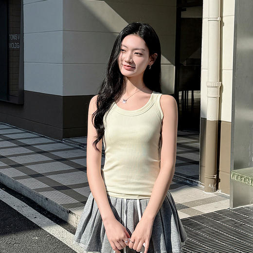 夏季【莱赛尔U型显瘦背心】百搭神器休闲 时尚潮流外穿螺纹无袖背心女 商品图10