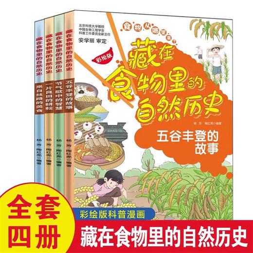 藏在食物里的自然历史全4册五谷丰登的故事节气歌中的智慧一片良田的耕耘来自丝路的美食杨芳编著中国和平出版社二十四节气 商品图0