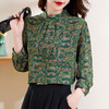 颜丹鬓绿雅致立领，时髦衬衫清新九分袖衬衫上衣KQL-E324N9067 商品缩略图3