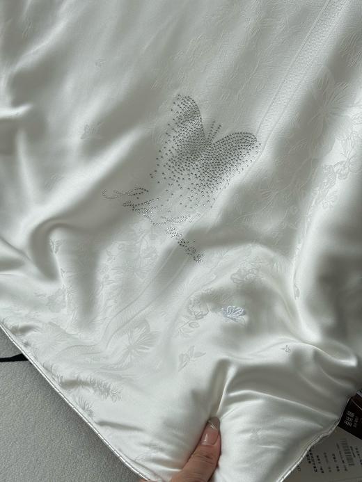 【由中国人保承保 保真100%蚕丝】高端奢润蝶舞花间天丝棉古法纯手工蚕丝被  天丝棉柔软丝滑裸睡 商品图5