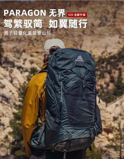 25款 GREGORY格里高利PARAGON无界轻量化重装徒步露营登山双肩包男 商品图0