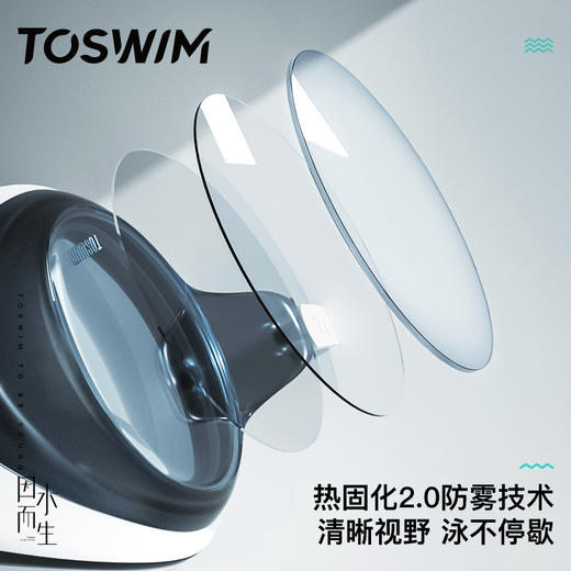 泳镜侠推荐！TOSWIM防水防雾高清时尚潮流成人护眼电镀近视游泳镜 商品图2