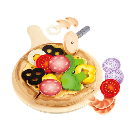 Hape过家家玩具 披萨烤箱套日料寿司乌冬面甜点厨房玩具3-6岁男孩女孩 E3173花式披萨和烤箱 商品图4