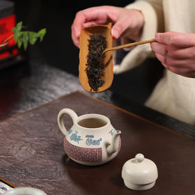 （下单赠紫砂杯+龙井茶）清砂壶影·段泥感温紫砂壶礼盒，宜兴原矿羊脂白玉段泥，紫砂中的羊脂白，大师设计，匠心手作