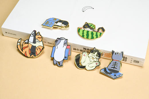 【独秀书香卡】“与猫相遇”手绘冰箱贴（两用）原创 文创 广西师范大学出版社 商品图0