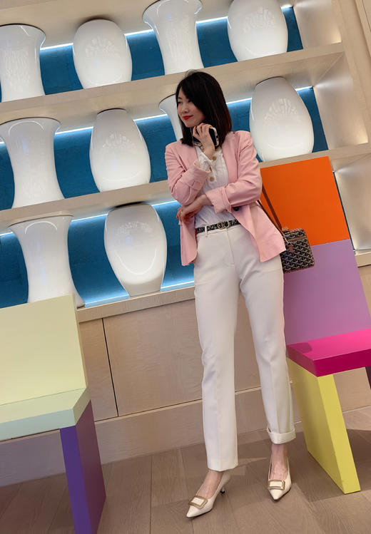 westory2024春季新款时尚细中跟尖头蝴舒适百搭小皮鞋W24AE5726101 商品图4