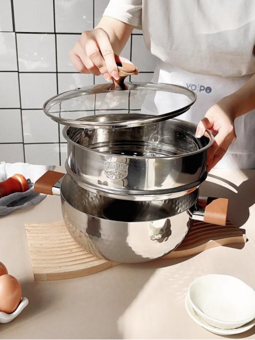 ✨【品牌直发】日式YOPO第三代五层钢316L雪平锅汤锅🔥面世啦，汤锅界天花板，煮饭爱好者的武器，🌟24cm3-5人煲汤火锅必备！ 商品图3