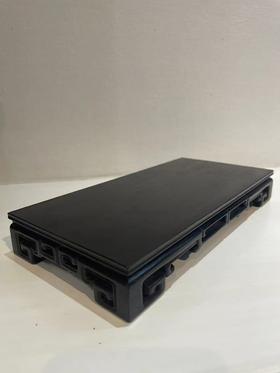 紫光檀床形底座23*12*3cm