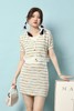 L.Fleuri 多彩条纹针织开衫半裙套装 18028 商品缩略图0