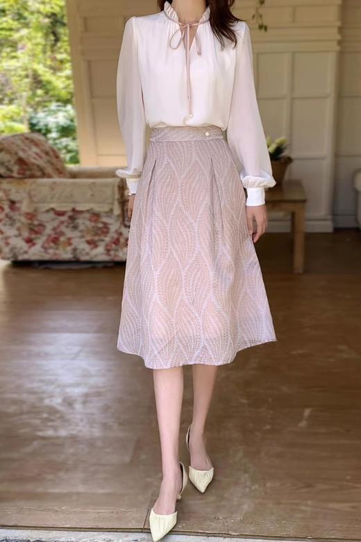 Le Malene 优雅知性肌理感高腰半裙 17922 商品图2