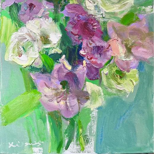 张西《女神的礼物》油画39CM*29CM 手绘油画布雅致小品【YH0054】 商品图2