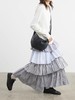 步履不停/5A41141C/拼接条纹蛋糕裙 商品缩略图0