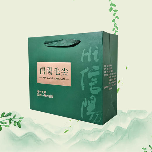 Hi信阳【绿.1斤毛尖手提袋】1.2元1条.整捆50个.300个包邮 商品图1