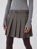Simple Project/K24192/可调节撞色腰带百褶短裙 商品缩略图0